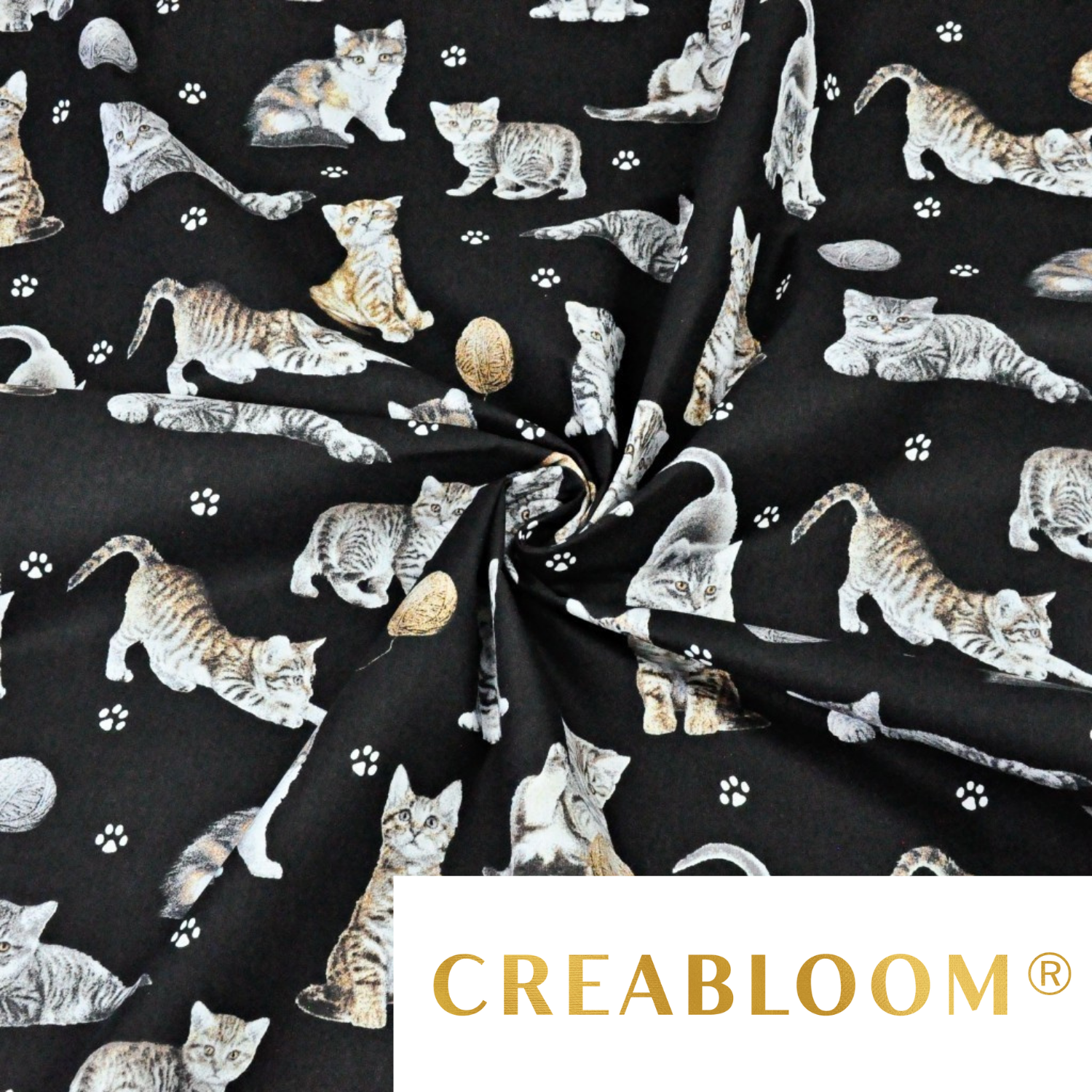 Tissu Coton Motif Chats