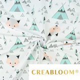 Tissu Coton Motif Renards