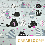 Tissu Coton Motif Chats