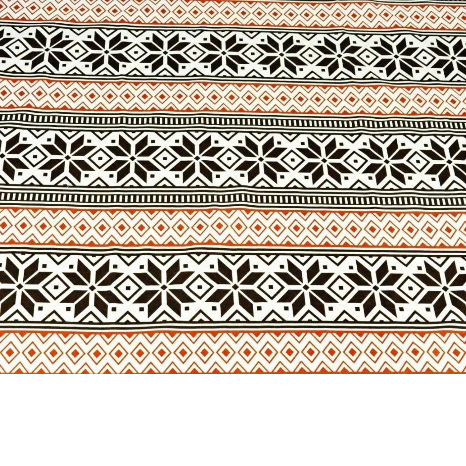 Tissu Coton Imprimé Marron