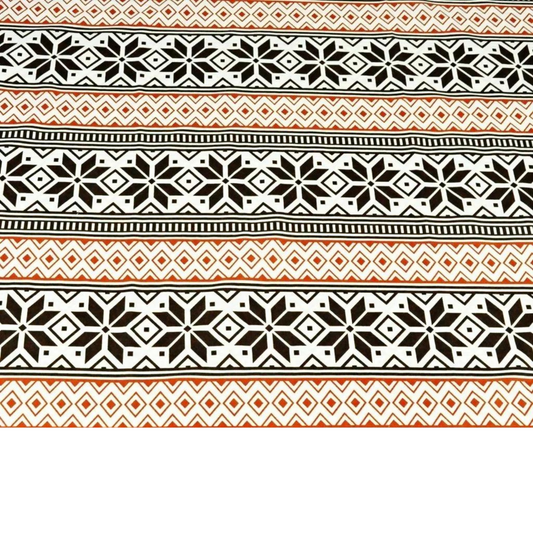 Tissu Coton Imprimé Marron