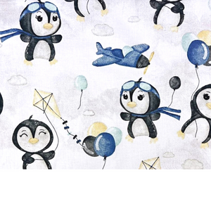 Tissu Coton Motif Pingouins