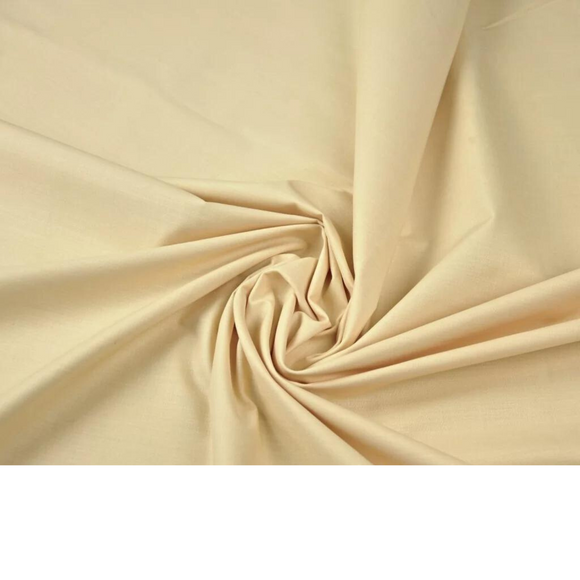 Tissu Coton Uni Beige Peche