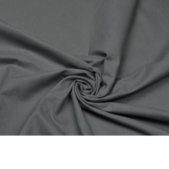 Tissu Coton Uni Gris Foncé