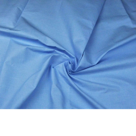 Tissu Coton Uni Bleu