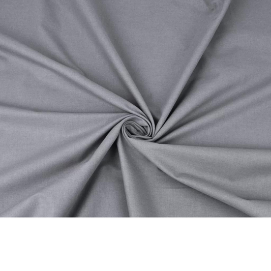 Tissu Coton Uni Gris Moyen