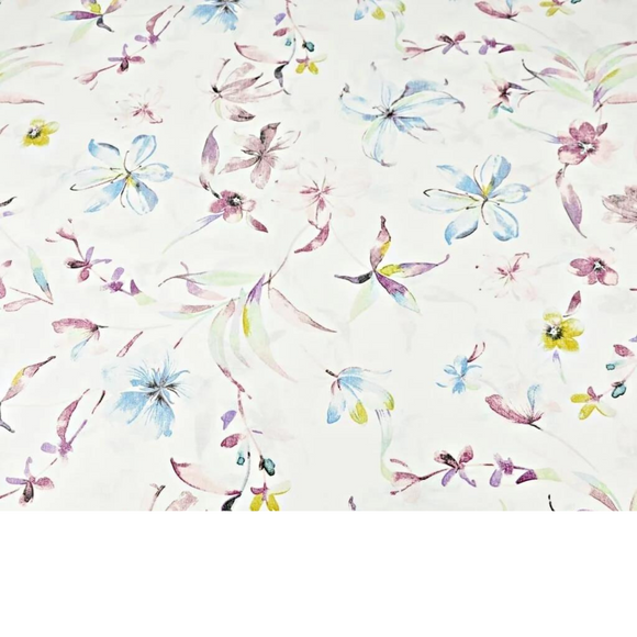 Tissu Coton Motif Fleurs