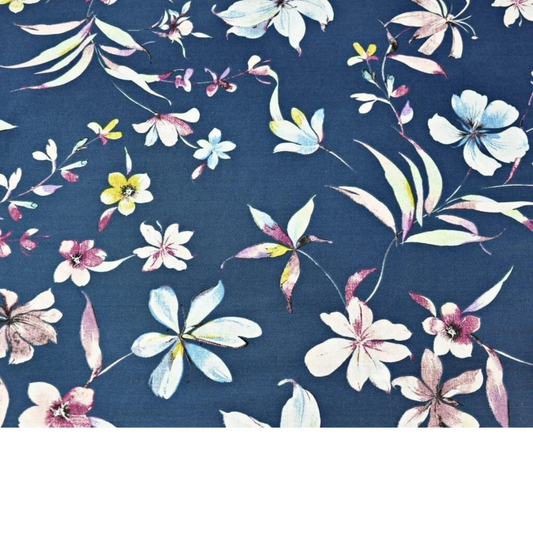 Tissu Coton Motif Fleurs
