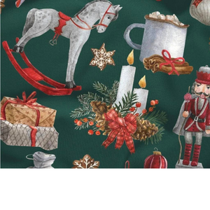 Tissu Coton Motif Noël