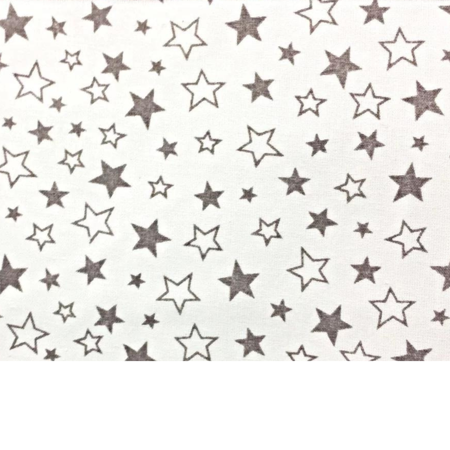 Tissu Coton Motif Étoiles Grises