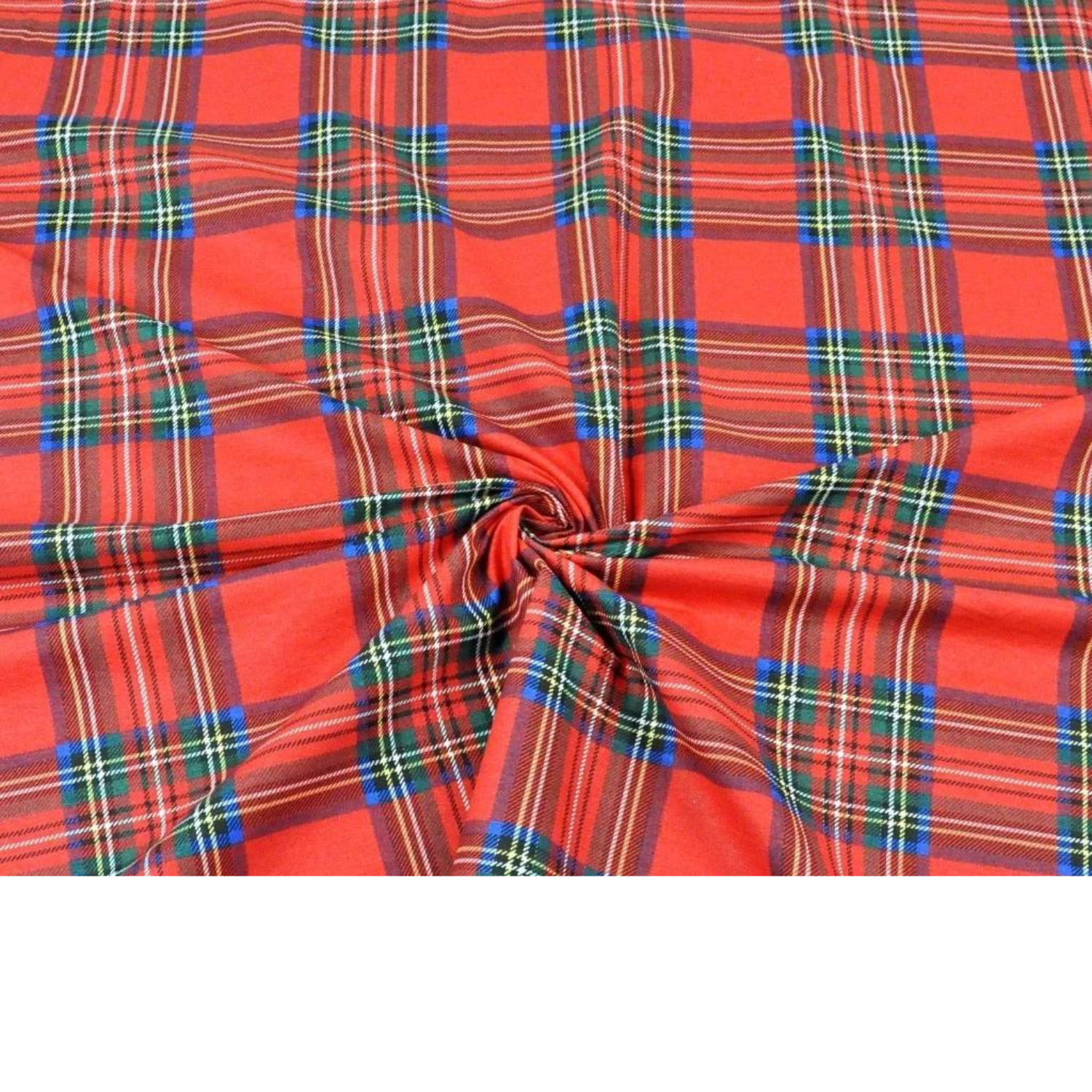 Tissu Coton Imprimé Tartan Rouge