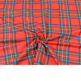 Tissu Coton Imprimé Tartan Rouge