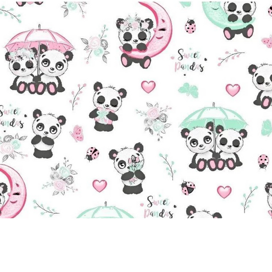 Tissu Coton Motif Pandas