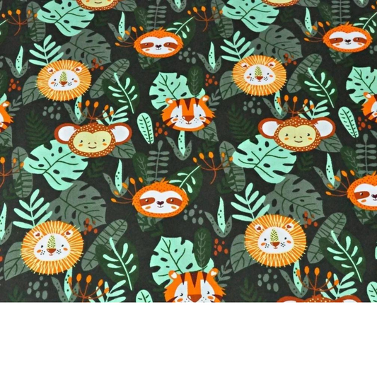 Tissu Coton Motif Jungle