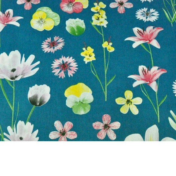 Tissu Coton Motif Fleurs