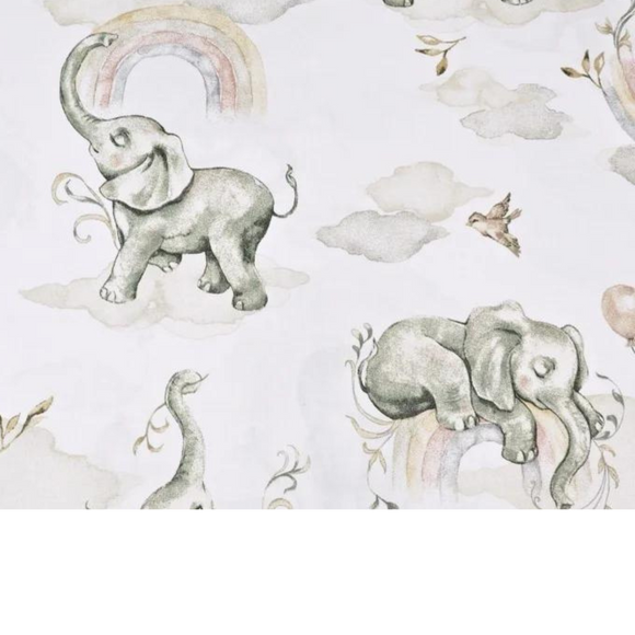 Tissu Coton Motif Éléphants