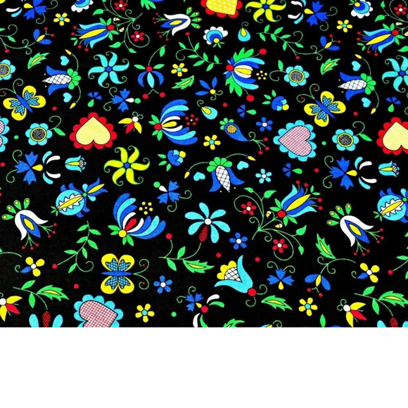 Tissu Coton Motif Fleurs