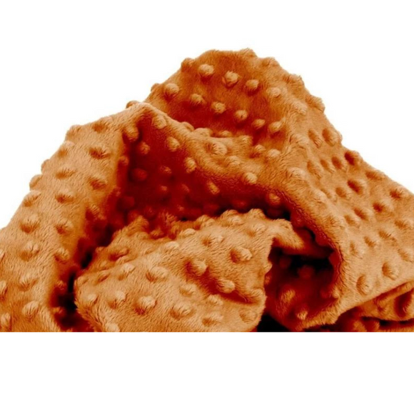 Tissu Minky Orange Citrouille Épicée