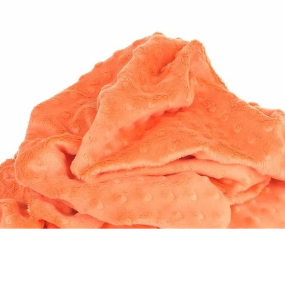 Tissu Minky Orange Nectarine