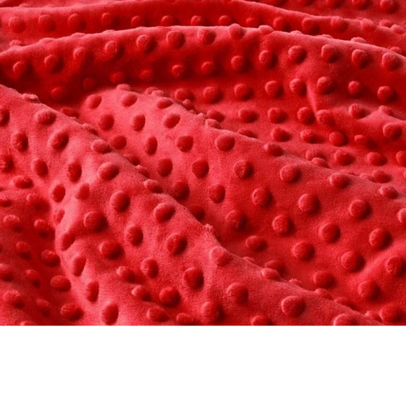 Tissu Minky Rouge Tomate