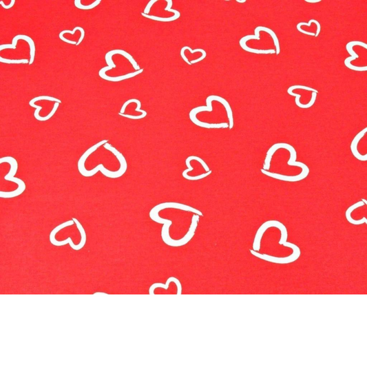 Tissu Coton Motif Coeurs