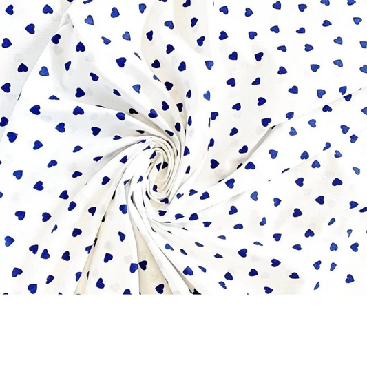 Tissu Coton Motif Coeurs
