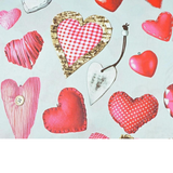Tissu Coton Motif Coeurs