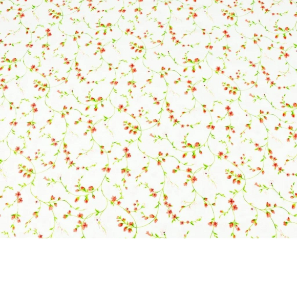 Tissu Coton Motif Fleurs