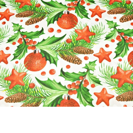 Tissu Coton Motif Noël