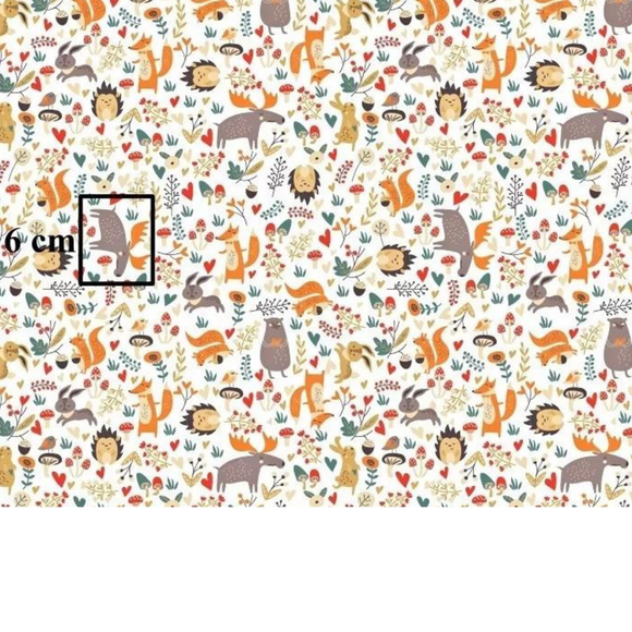 Tissu Coton Motif Animaux