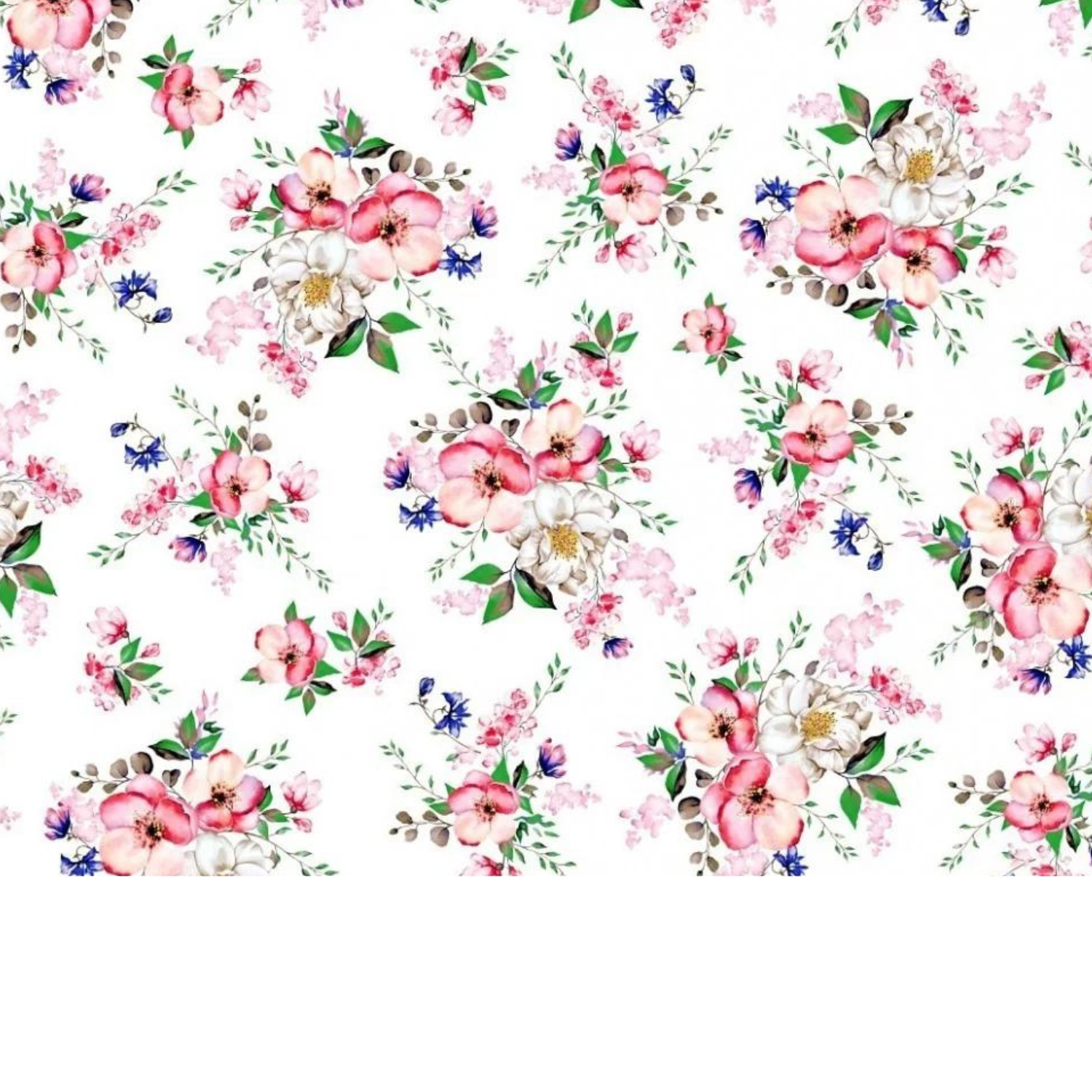 Tissu Coton Motif Fleurs