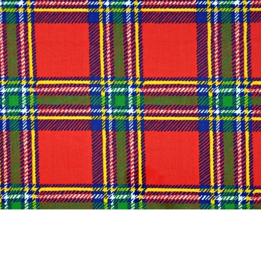 Tissu Coton Motif Tartan De Noël