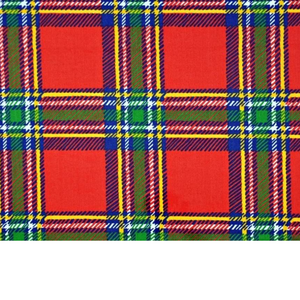 Tissu Coton Motif Tartan De Noël