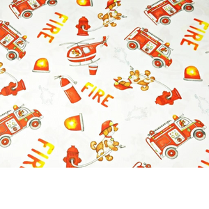 Tissu Coton Motif Pompiers