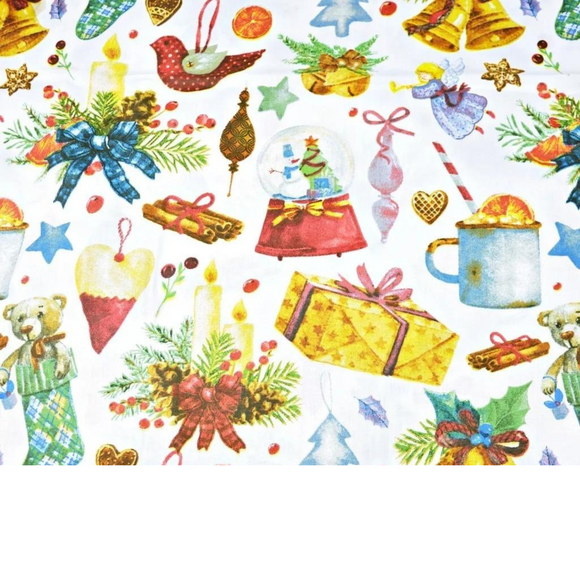 Tissu Coton Motif Noël