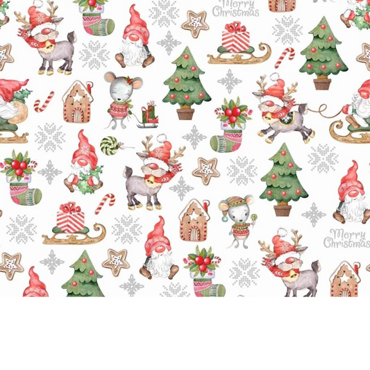 Tissu Coton Motif Noël