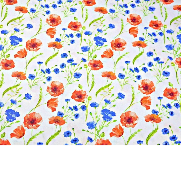 Tissu Coton Motif Fleurs