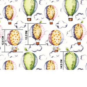 Tissu Coton Motif Montgolfières