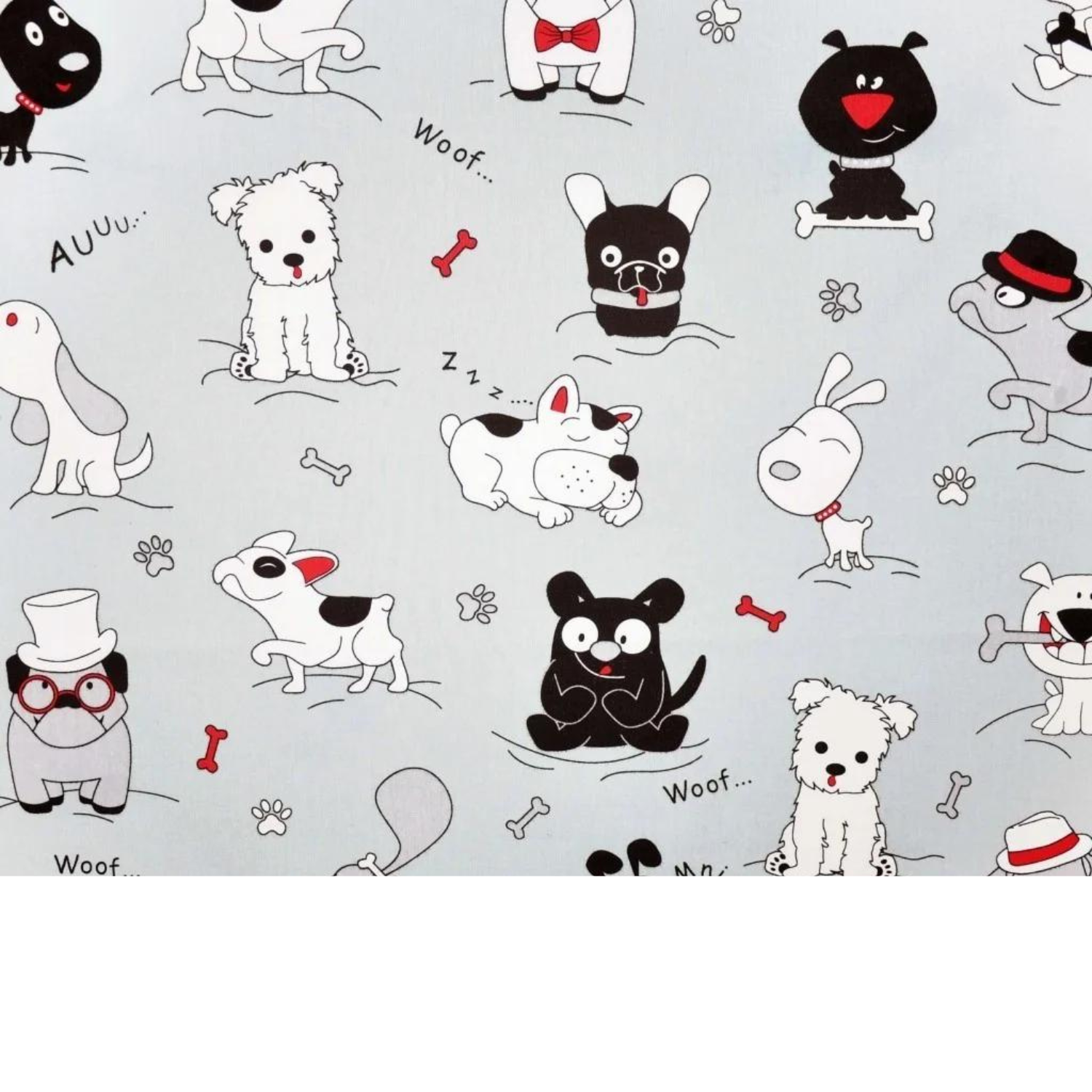 Tissu Coton Motif Chiens