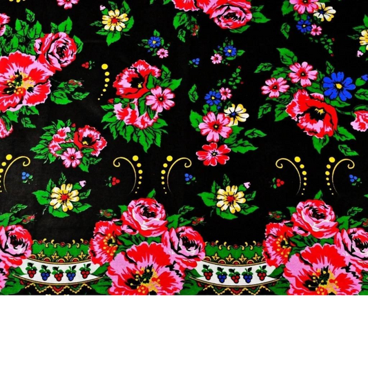 Tissu Coton Motif Fleurs