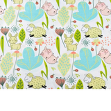 Tissu Coton Motif Moutons Et Cochons