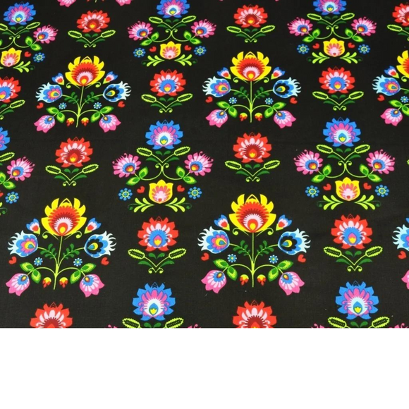 Tissu Coton Motif Fleurs