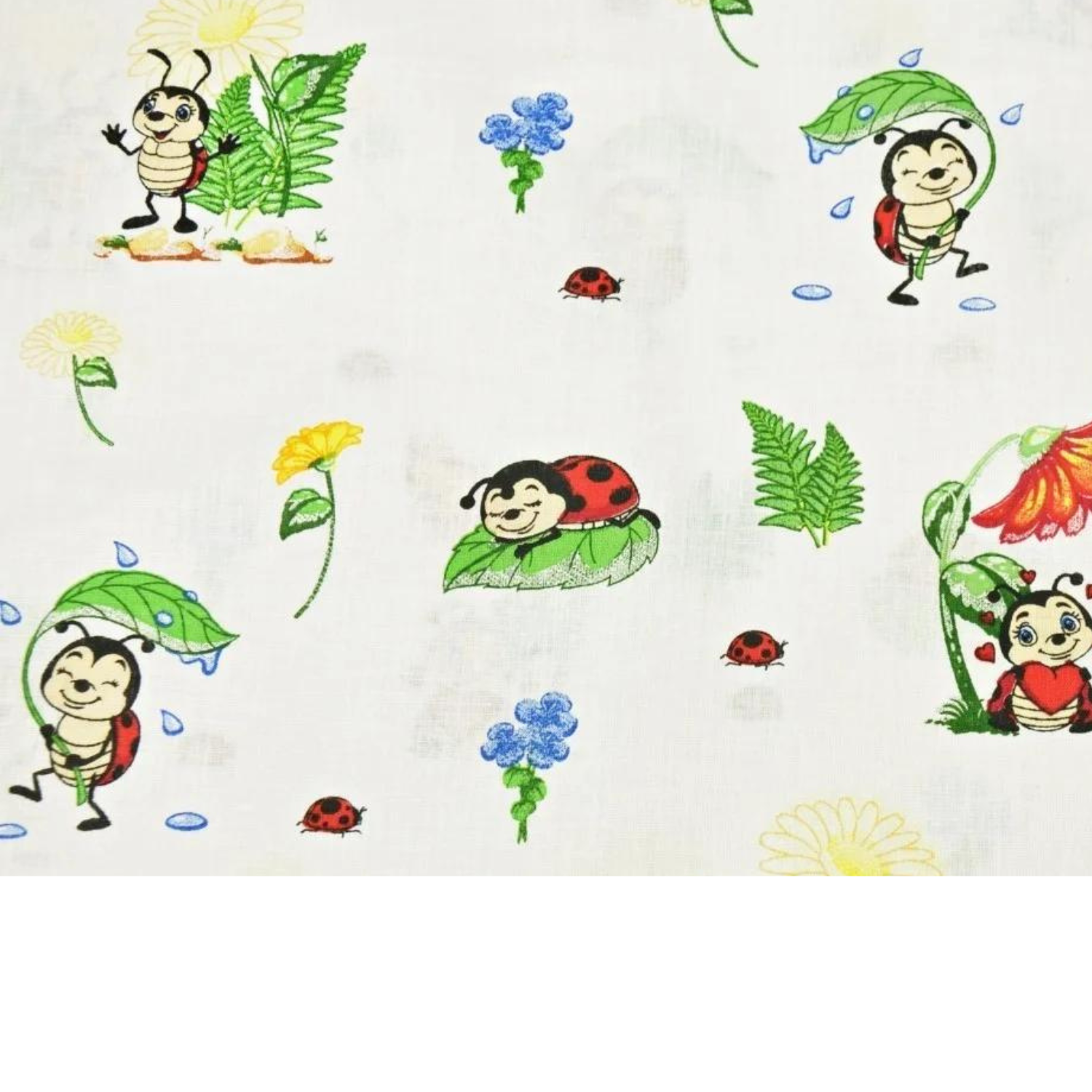 Tissu Coton Motif Coccinelles