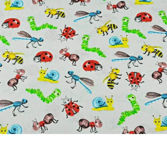 Tissu Coton Motif Insectes