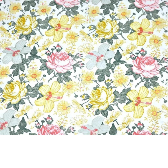 Tissu Coton Motif Fleurs