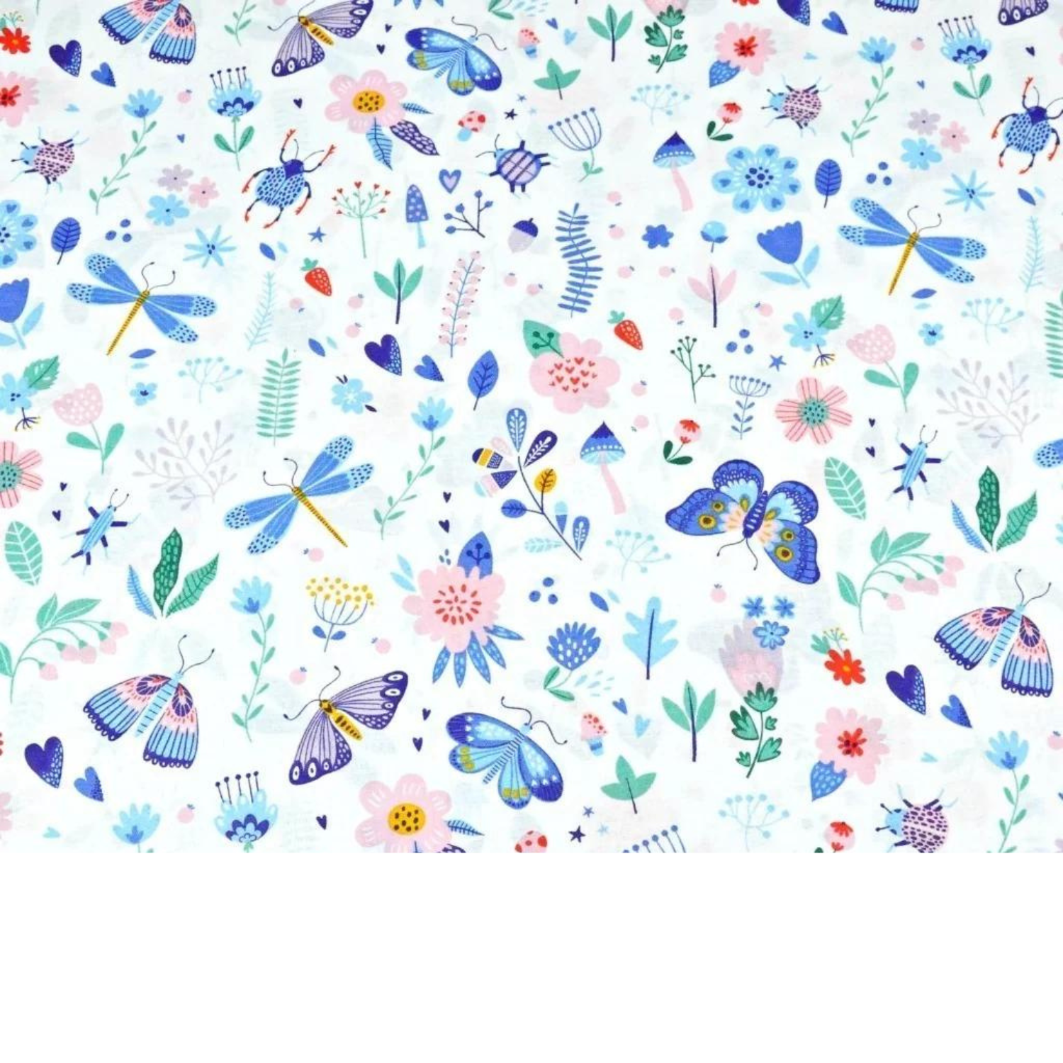 Tissu Coton Motif Fleurs