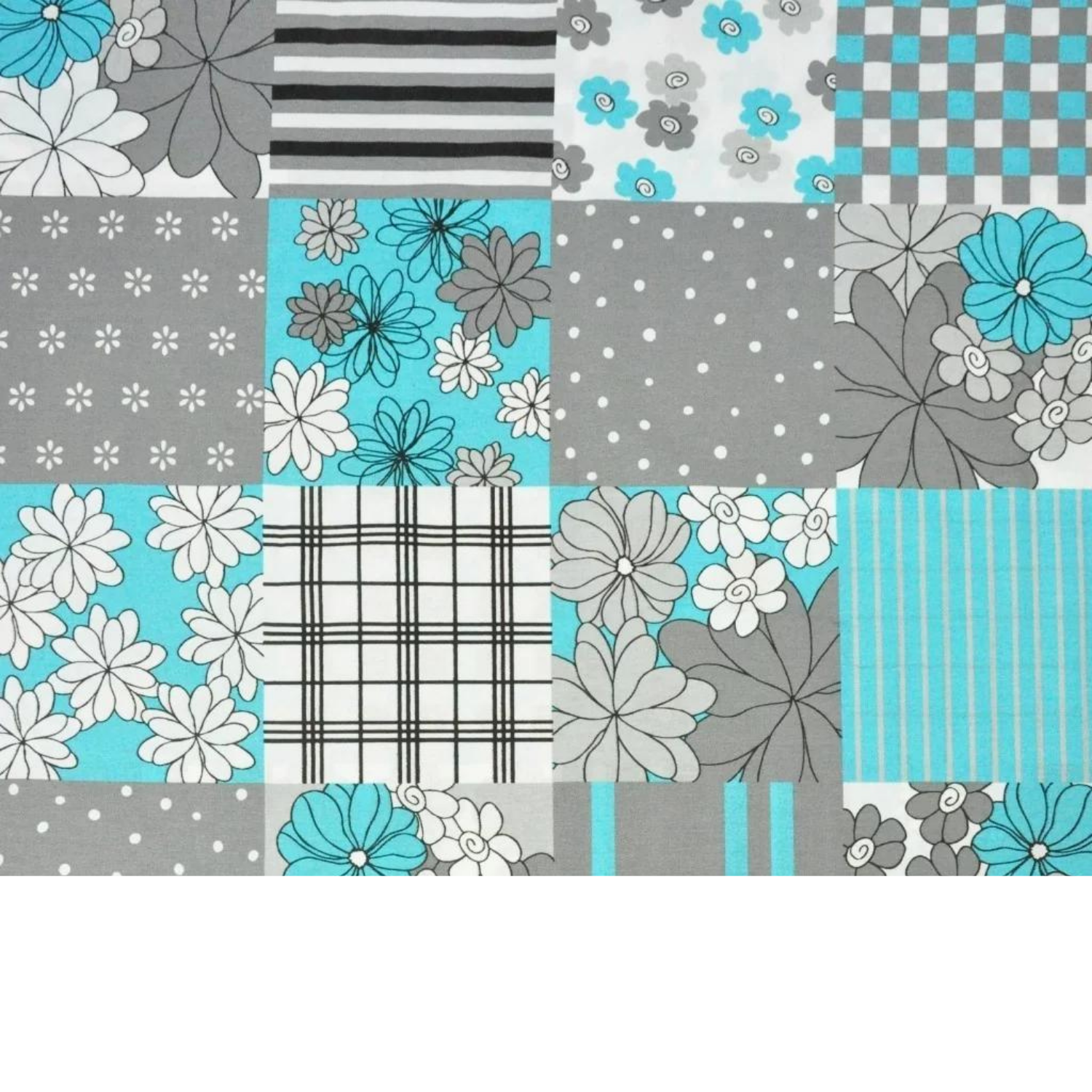 Tissu Coton Motif Fleurs Patchwork