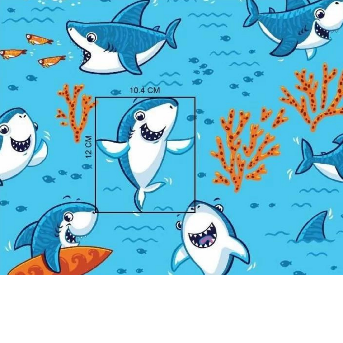 Tissu Coton Motif Requins