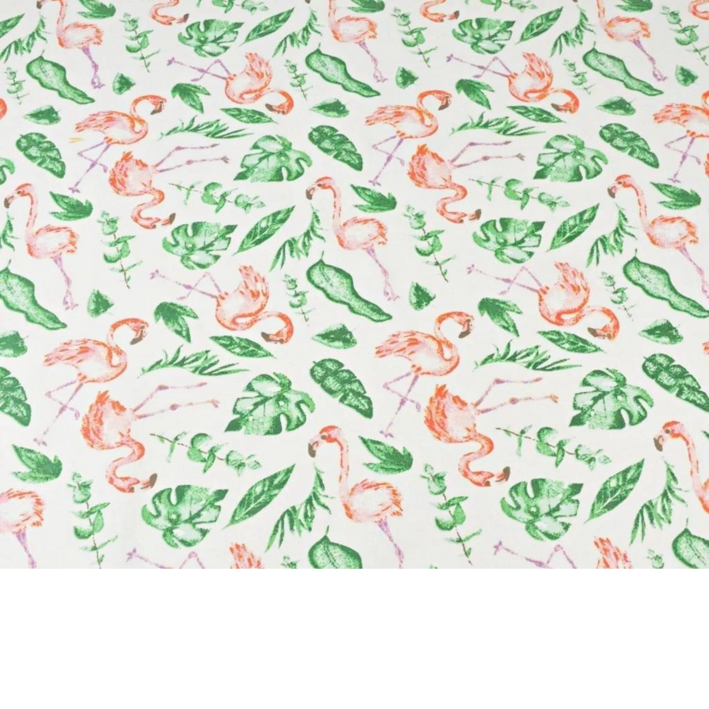 Tissu Coton Motif Flamant Rose