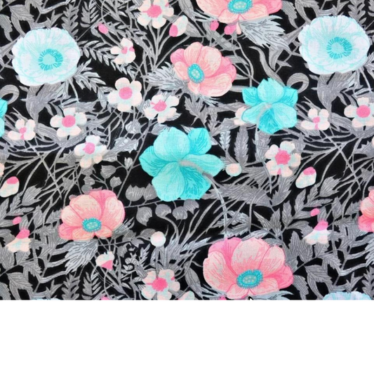 Tissu Coton Motif Fleurs